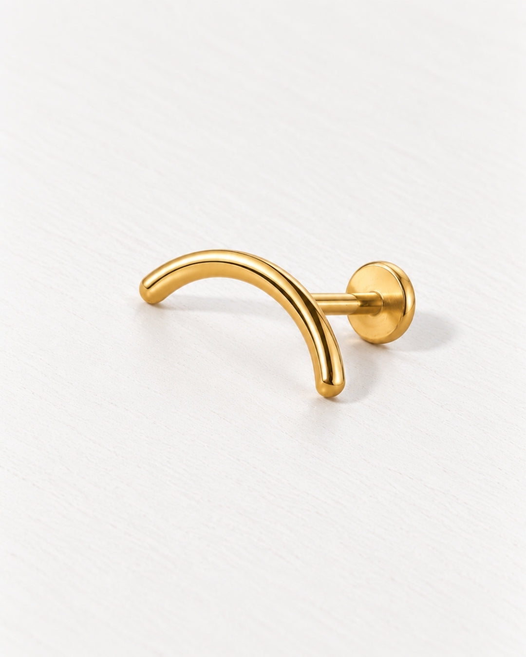 Curved Bar Threadless Piercing Stud