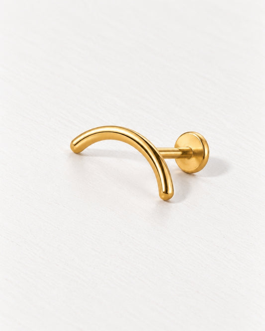 Curved Bar Threadless Piercing Stud