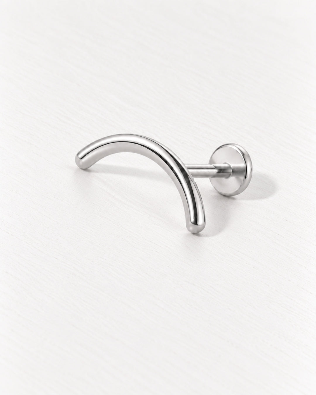 Curved Bar Threadless Piercing Stud